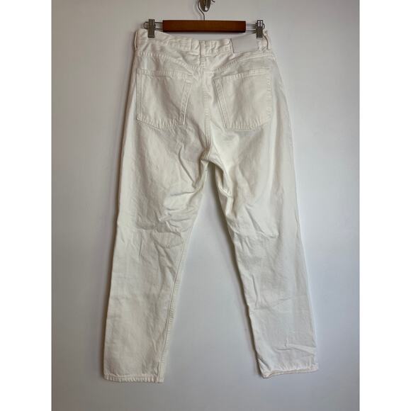 Everlane The Cheeky Jean Size 29 White High Rise Button Fly Rigid Straight - Picture 2 of 9
